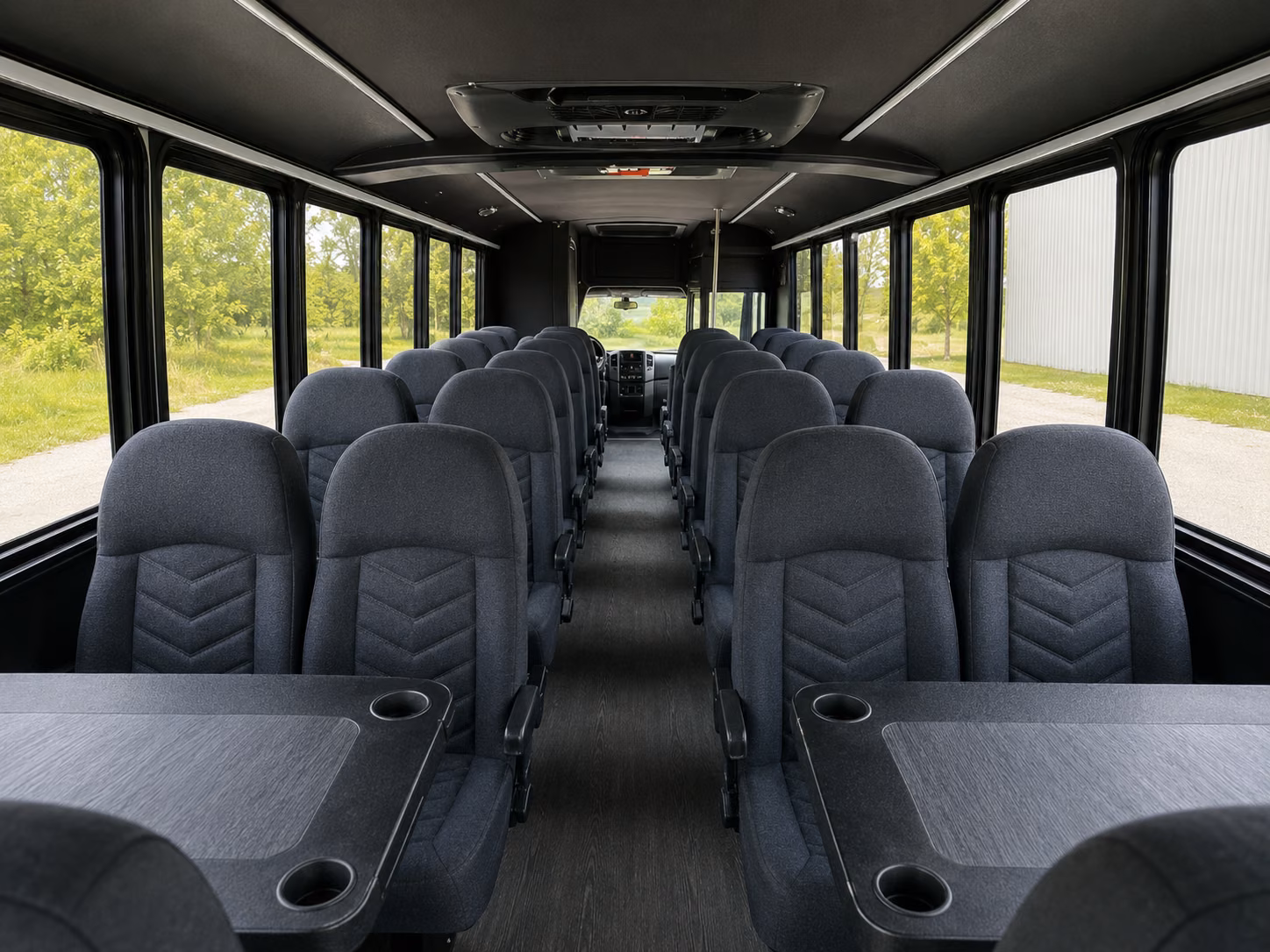 post reception shuttle buses for rides home after visalia weddings