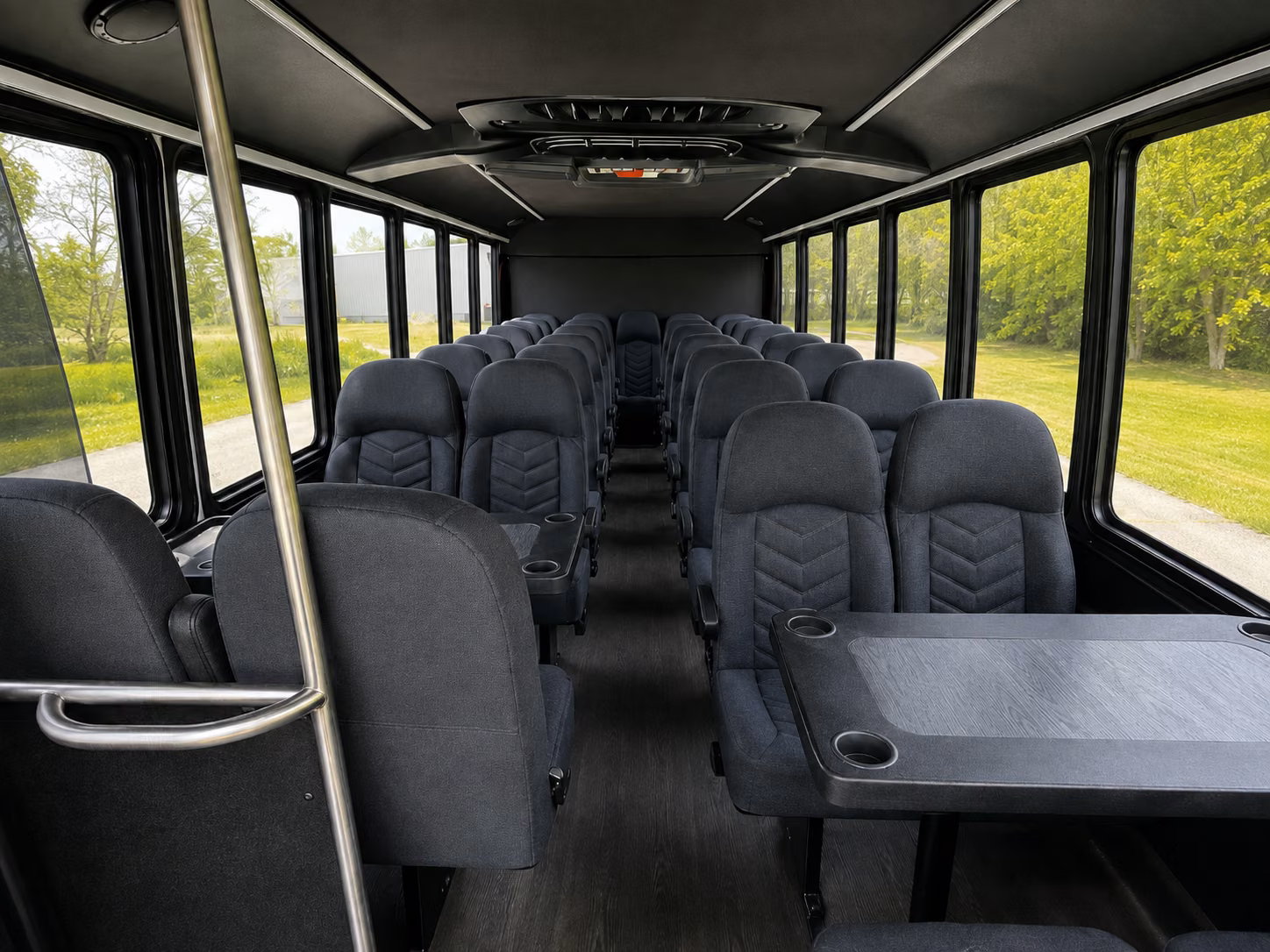 visalia 18 passenger minibus inside