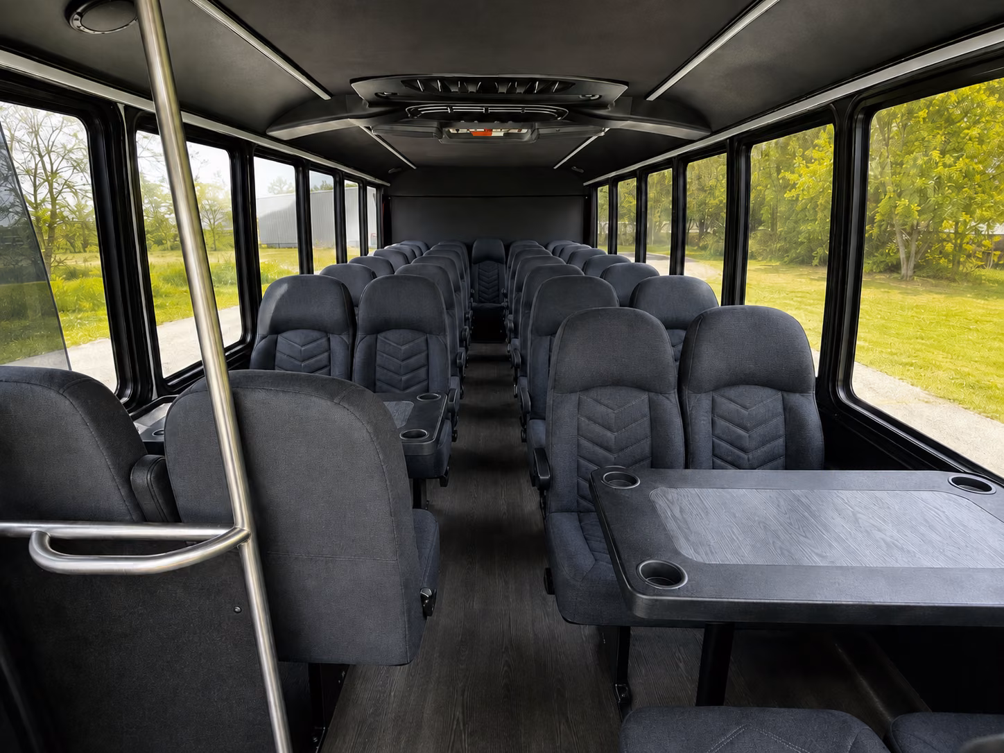 visalia 20 passenger minibus inside