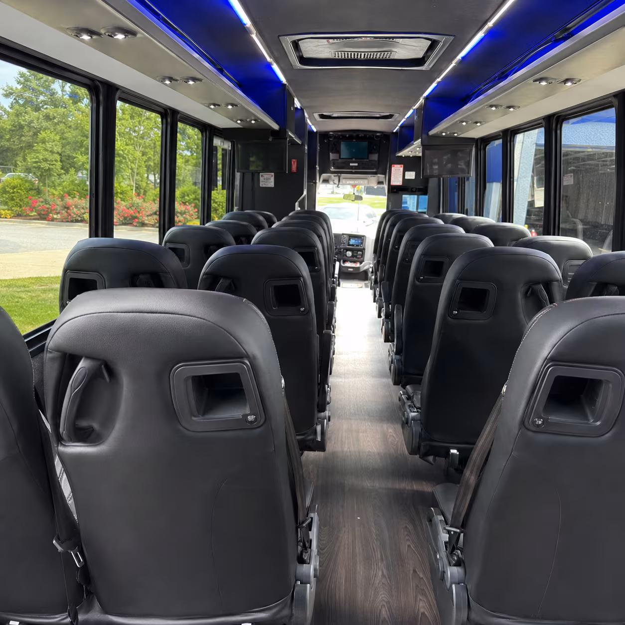 visalia 25 passenger minibus interior
