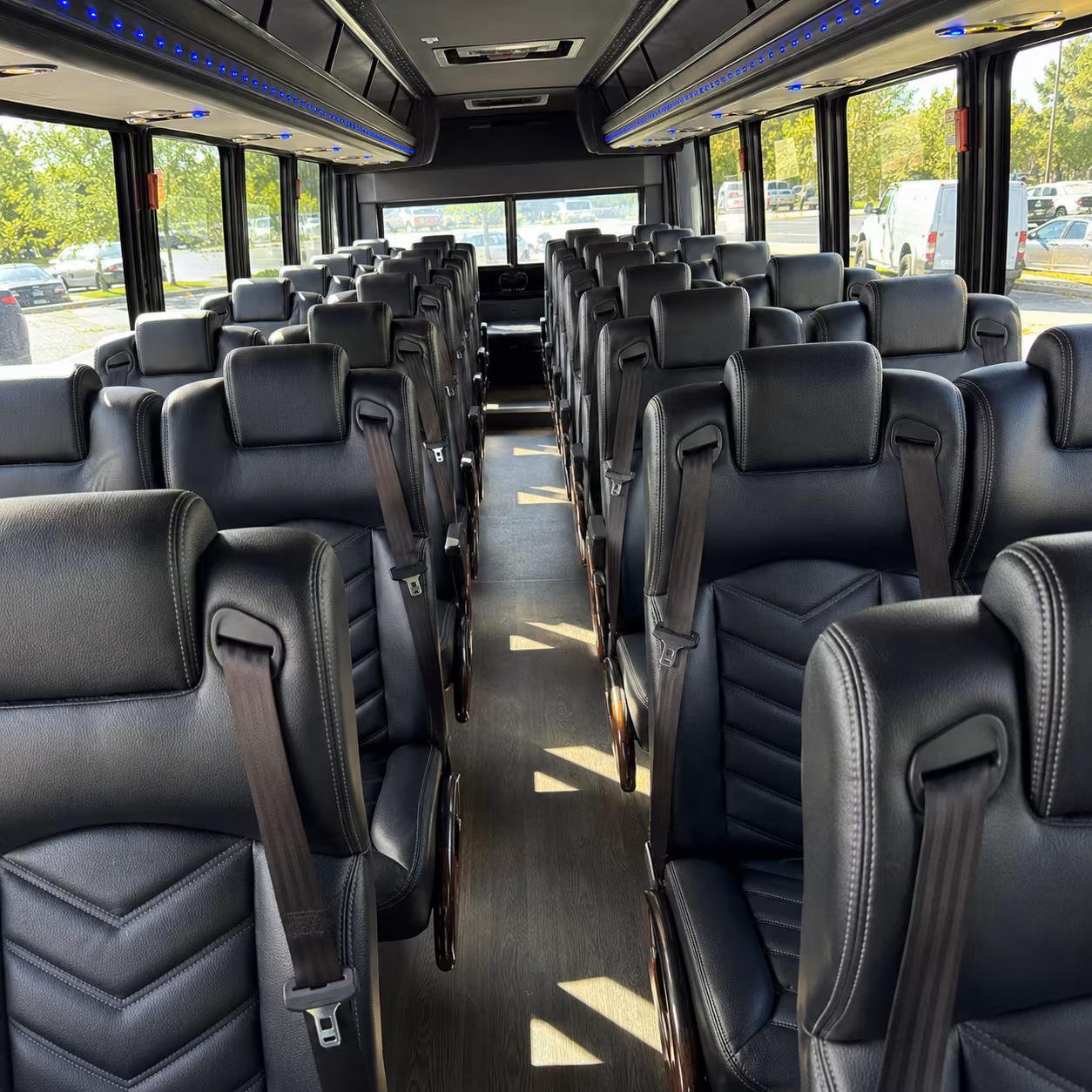 visalia 28 passenger minibus inside