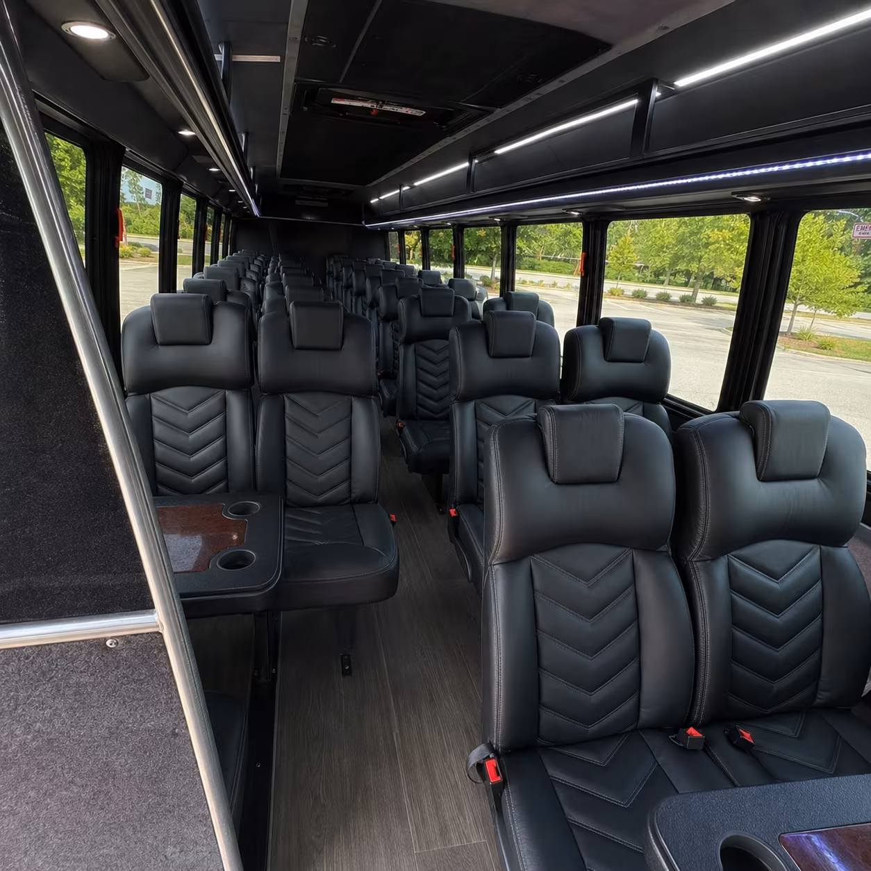 visalia 30 passenger minibus interior