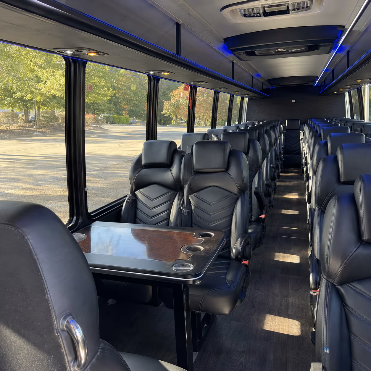 visalia school event transportation onboard seating